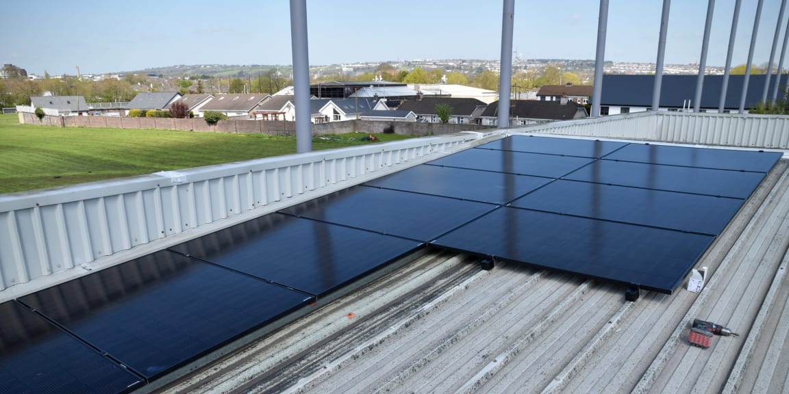 Commercial solar panels array Ireland