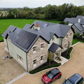 Solar panels on an Irish home