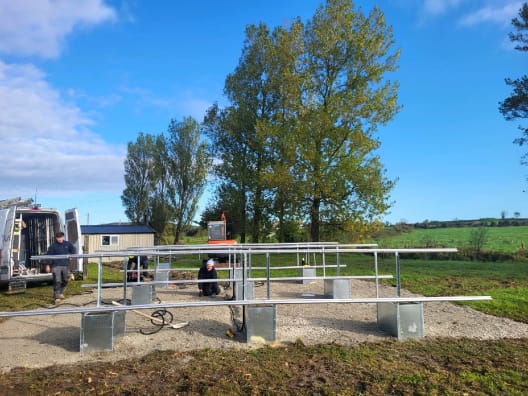 Ground Mounting Solar Panels Process