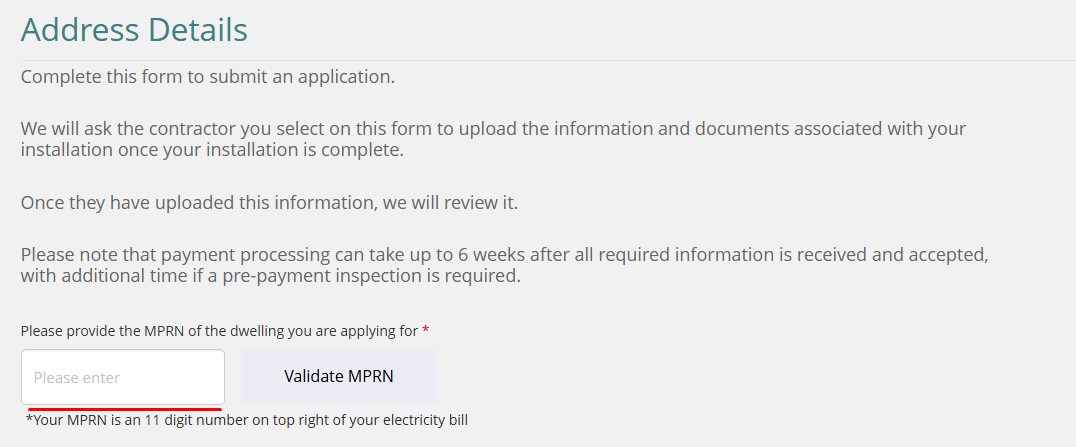 image of SEAI application portal