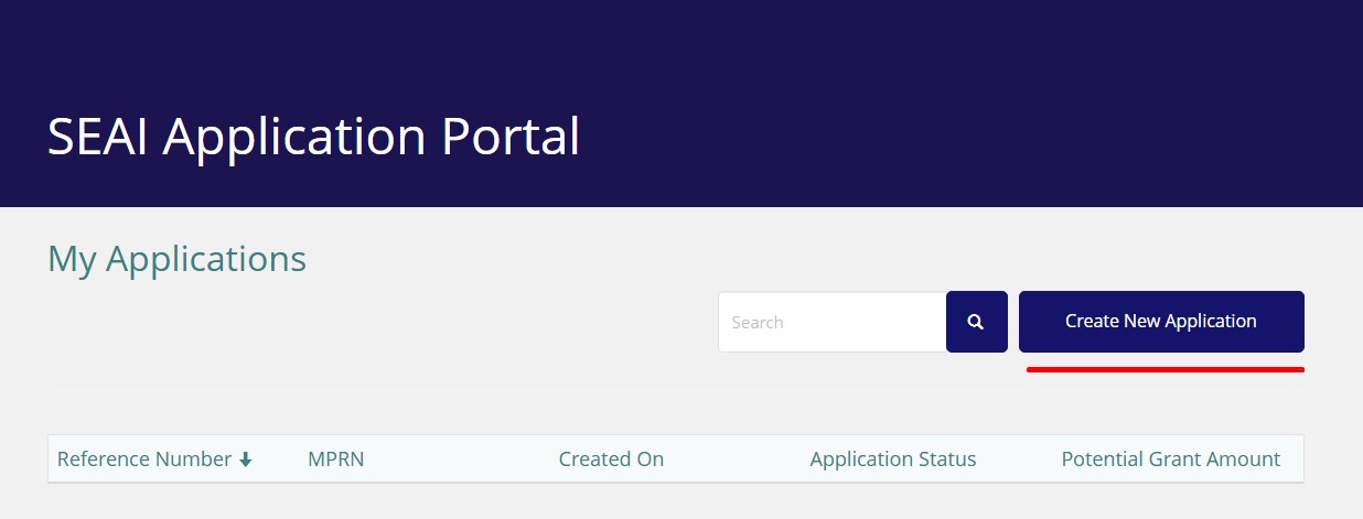 image of SEAI application portal